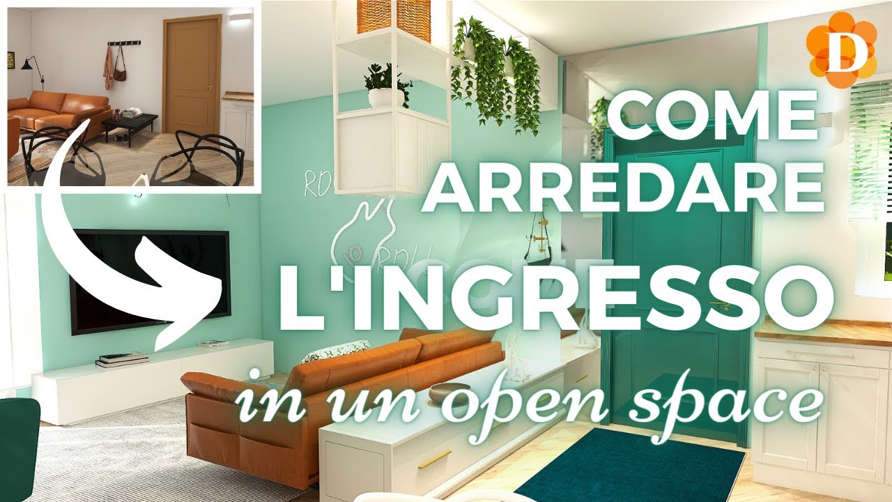 Come dividere l'ingresso dal soggiorno in un open space