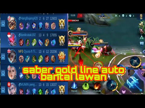 Tutorial saber gold line no retry - mobile legend
