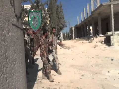 تقدم مقاتلي لواء درع ادلب للمشاركة في معركة السيطرة على حي الراشدين في حلب ضمن مجريات معركة القادسية