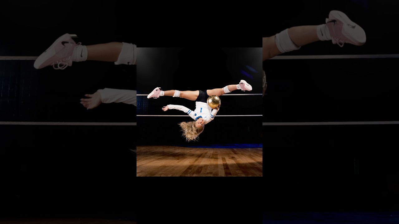 One step aerial with a volleyball! Impressive! #sportsphotography