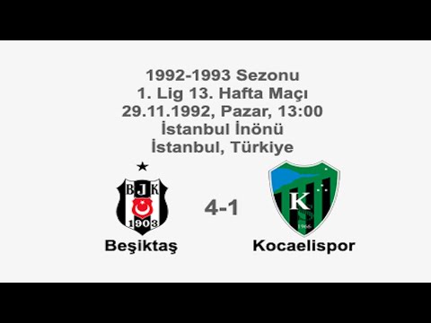 Beşiktaş 4-1 Kocaelispor 29.11.1992 - 1992-1993 1st League Matchday 13 + B&P-Match Comments (Ver. 1)