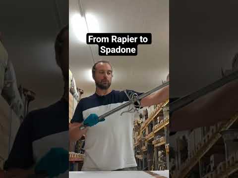 Extending an #antique #rapier into a #spadone. #sword #history #historicalweapons