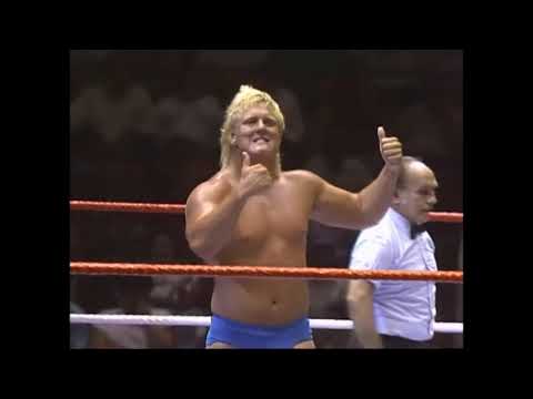 Ref Makes a Pinfall Count When No One is Being Pinned Nick Kiniski vs  Les Thornton PTW 9 16 86