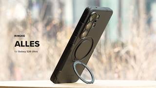 Ringke Alles Samsung Galaxy S26 Ultra Hoesje 360° MagSafe Standaard Zwart video