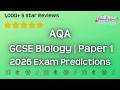 Top 2026 AQA GCSE Biology Paper 1 Predictions and Revision Guide