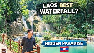 Kuang Si Waterfalls 🇱🇦 Most Beautiful Waterfall in Laos &amp; Tat Kuang Si Bear Rescue | Luang Prabang