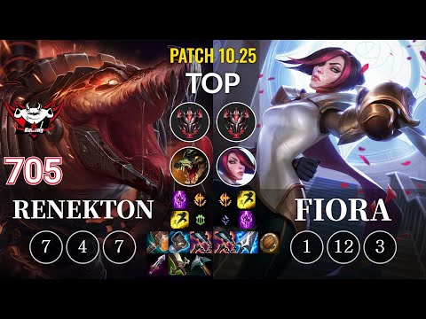 JDG 705 Renekton vs Fiora Top - KR Patch 10.25