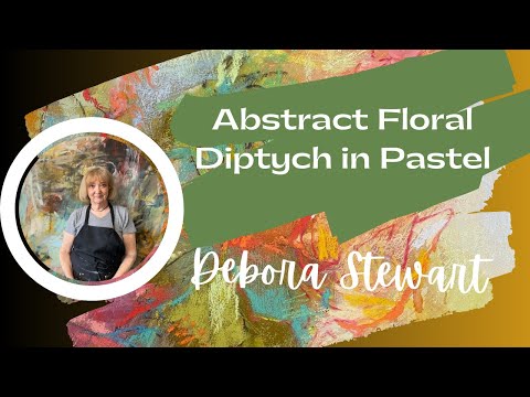 Abstract Floral Diptych