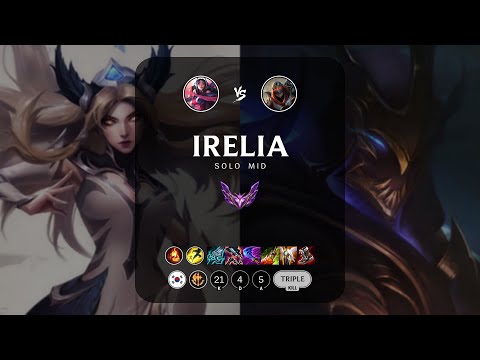 Irelia Mid vs Zed - KR Master Patch 13.11