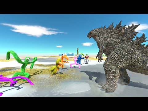 Godzilla vs ALL Rainbow Friends - Animal Revolt Battle Simulator