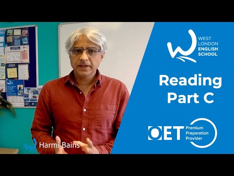 Strategies for Reading Part C with Harmi at WLES - Occupational English Test (OET) Facebook live
