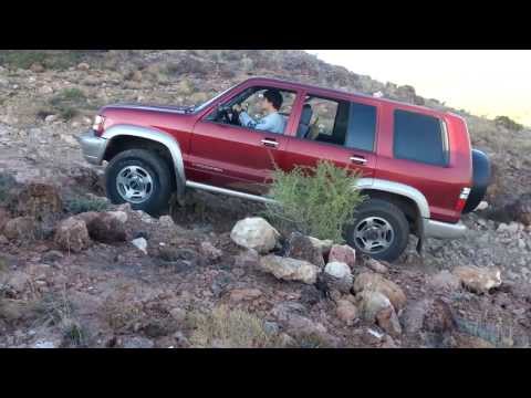 Mean Isuzu Trooper Climbs Old Volcanic Plug