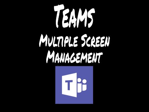Using Teams Multiple Monitors