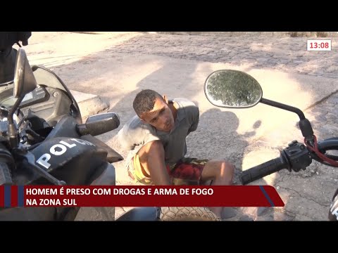 Homem eÌ preso com drogas e arma de fogo na zona sul 06 10 2021