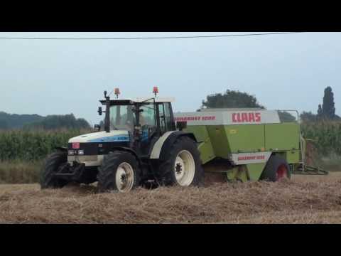 Loonw. Willemyns - Ploegsteert - stro persen - Lamborghini Racing 150 met Claas Quadrant 1200