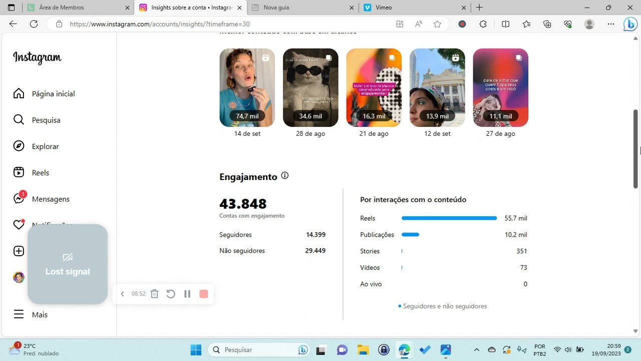 aula sobre análises de métricas do instagram | como entender os insights