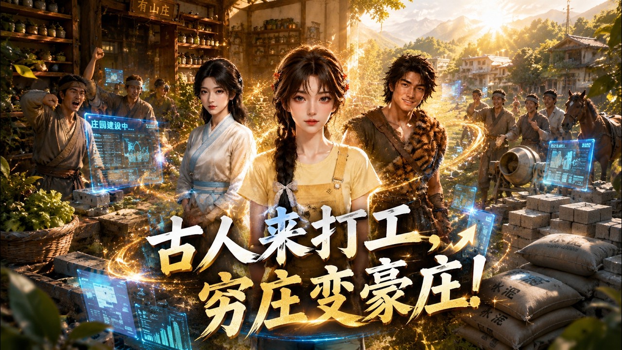 ⚡️新剧开播《山庄通异界古人来打工!》破农庄喊人帮忙竟召来古代工友，野菜水泥换出逆袭庄园！#漫剧 #热血 #爽文 #灰塔漫研社