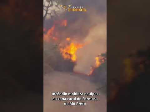 Incêndio mobiliza equipes na zona rural de Formosa do Rio Preto