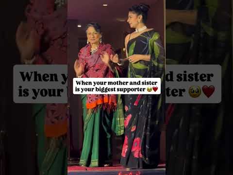 Tanisha Mukerji with mother at the red carpet of special screening of Maa #tanishamukerji #e24