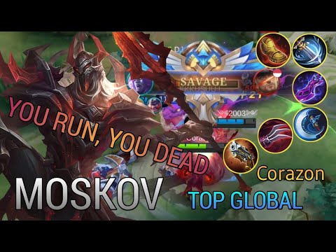 MY SPEARS NEVER MISS | Top Global Moskov by Corazon | Gameplay and Build | Mobile Legends 2023