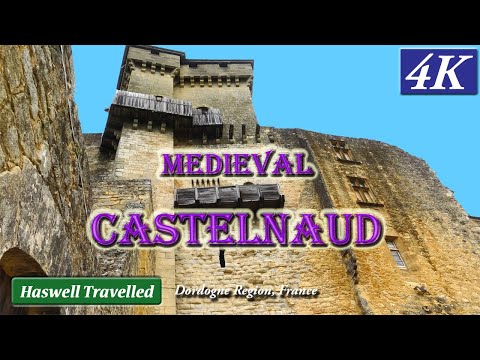 Inside Medieval Chateau de Castelnaud on Dordogne River - France 4K