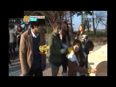 111203 infinite getting excited after seeing apink