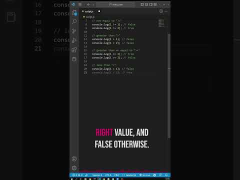 Javascript comparison operators