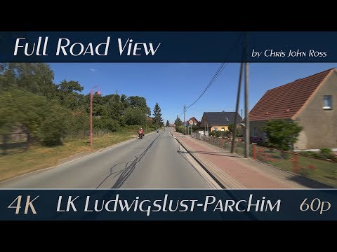 Plate, Landkreis Ludwigslust-Parchim, Germany: Banzkower Straße - 4K (UHD/2160p/60p) Video
