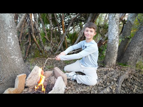 Hudson Goes Camping and Builds His Own Base