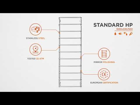 Водяна рушникосушарка Mario Стандарт HP 1.3.0205.01.P (4820111352081, 1550x530, хром/сатин/білий глянець/чорний матовий/золото/бронза)