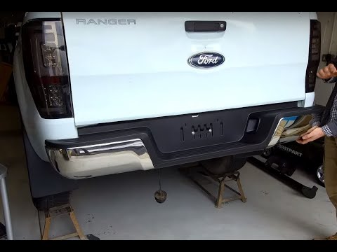 Ford Ranger rear step bumper - demo / options / fitting guide / Fitting with Tow bar etc..