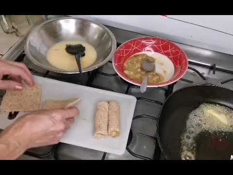 Canelones con muy pocos ingredientes de plátano