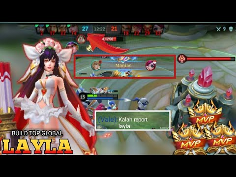 LAYLA! 1 VS 4 NGGAK MUNDUR, KALO KALAH BAKALAN DI REPORT, BUILD TOP 1 GLOBAL LAYLA~MLBB