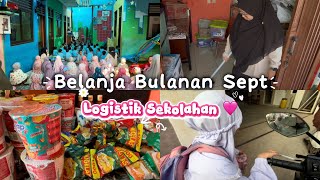 Belanja Bulanan sept 26 untuk sekolahan||Tips hindari mental miskin #v