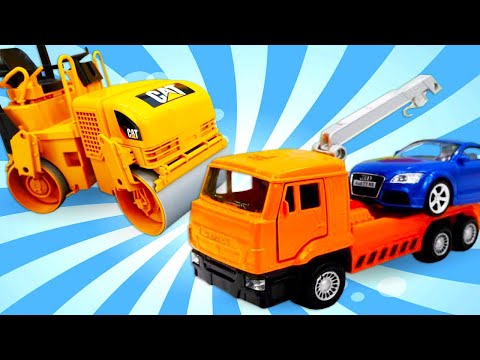 Kindervideo mit Spielzeugautos - Spielspaß mit den Helfer Autos