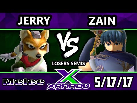 S@X 202 Jerry (Fox) Vs. Zain (Marth) - Smash Melee Losers Semis - SSBM