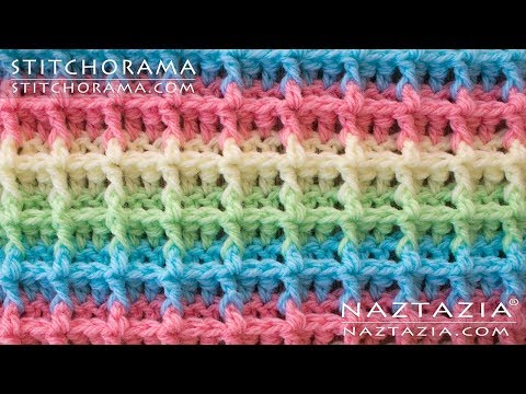 HOW to CROCHET WAFFLE STITCH - Stitchorama by Naztazia