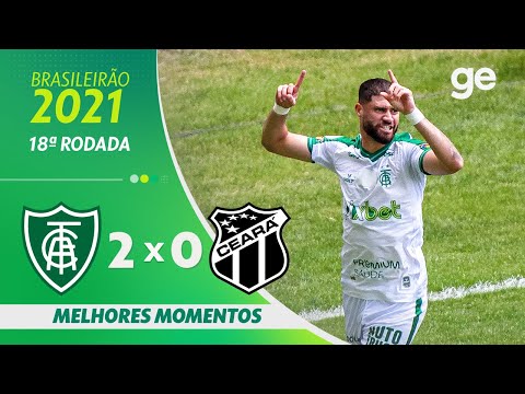 Gols e lances de América-MG x Ceará