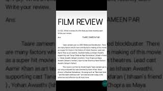 12th standard English writing skills film review