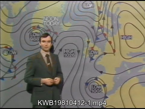 Weather Forecast with Jim Bacon Sunday 12th April 1981