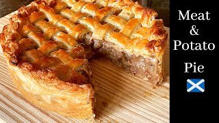 Traditional Meat &amp; Potato Pie Recipe | With Easy Lattice Top