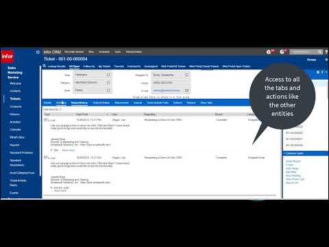 Infor Crm Ticket Management