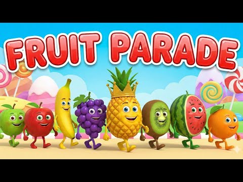 Fruit Parade | Learn Fruits with Fun | Fun learning rhymes | Nursery rhymes in english | Fruit song