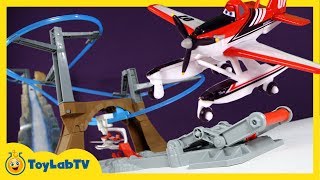 Disney Planes Fire and Rescue Toys Piston Peak Air Attack Track Set Dusty Windlifter Planes 2 Movie