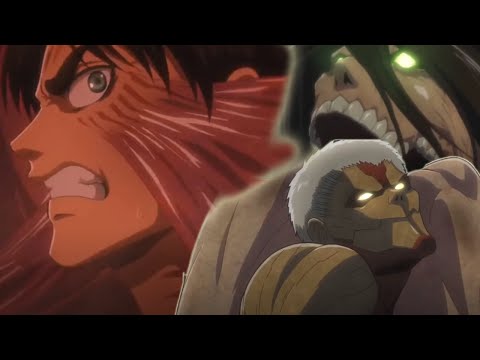 Eren vs Armored and Colossal Titan FULL FIGHT !!