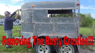 Prepping A Horse Trailer For Paint