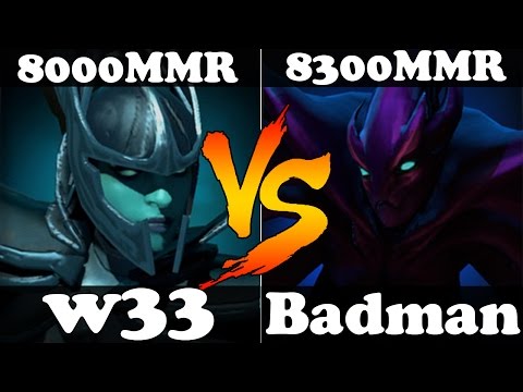 Dota 2 - w33 8000MMR Phantom Assassin VS Badman 8300MMR Spectre - Ranked Match Gameplay
