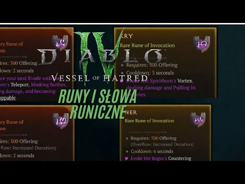 DIABLO IV Runy i Słowa Runiczne  - wszystkie informacje
