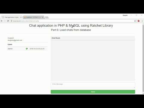 Chat application in PHP MySQL Load chats from database part6