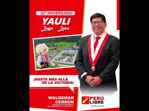 Saludamos por su 82 aniversario al distrito de Yauli